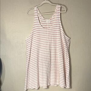 Lou & grey red and cream striped cotton tank dress